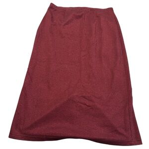 Vintage Plus Size 18/20 Carolina Colours Burgundy houndstooth midi skirt Retro